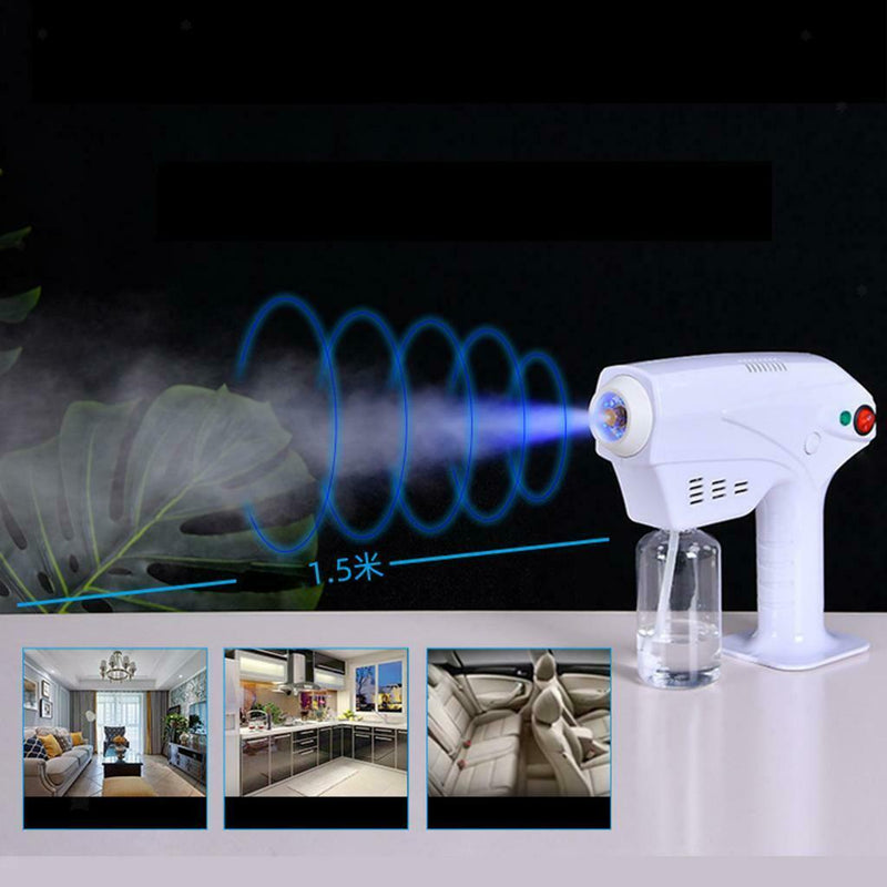 Electric Blue Light Nano Steam Spray Gun 600ml Fogging Paint Sprayer Machine