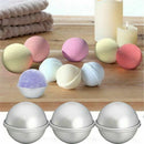 6pcs 3 Set Aluminum Bath Bomb Molds DIY Bath Fizzy Sphere Round Ball Molds