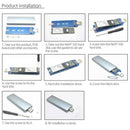 M.2 Ngff Ssd Sata To Usb 3.0 Converter Adapter Case External Enclosure Stor V2T5
