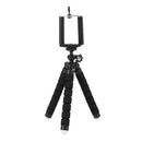 Flexible Octopus Phone Tripod Bracket Monopod with Phone Clip (Black