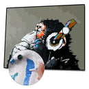 Painting By Numbers Kit DIY Music Monkey Canvas Oil Art Picture Home Decor A