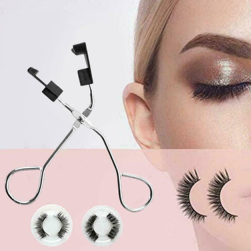 Magnetic Eyelashes Clips Set - 2pairs Eyelashes&golden Curler Eyelash O2O4