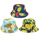 Bucket Hat Two Side Reversible Fruit bucket hat for men women Summer Bucket