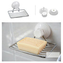 Stainless Steel Soap Rack Holder Suction Tray Dish Shower Bathroom Sink Toile â„–[