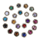 20pcs Mixed Color Retro Round Rhinestone Button DIY Clothing Accessories