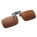 2 Polarized Lens Clip On Flip Up Sunglasses UV400 Car Driving Myopia Glasses