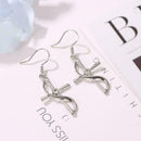 3Pcs/Set Cross Pendant Earrings with Diamond Necklace A5U0 Jewelr Engagemen X9O4