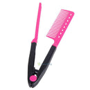 DIY Salon Hairdress Styling Hair Straightener V Comb Flat Irons Straightening