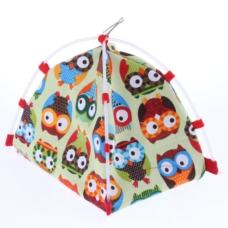 2Size Bird Nest House Bed, Parrot Hamster Habitat Cave Hanging Tent