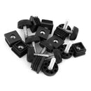 10 Sets Square Adjustable Leveling Foot Cap Kit 25mmx25mm 30mm Base Dia