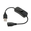 1Pcs USB Cable with Rocker Switch Power Control On/Off Toggle Cord