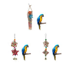 3x Parrots Rattan Playing Bite Toys For