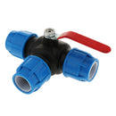 2 Pieces 3-Way Valve Garden Hose PE Connector Splitter with Steel Core, Heavy