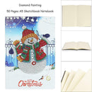 DIY Snowman Special Shaped Diamond Painting 50 Pages Students A5 Sketchbook
