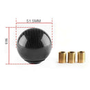 Carbon Fiber Shift Knob Gear Shifter Knobs Round Ball Stick Shifter, Black
