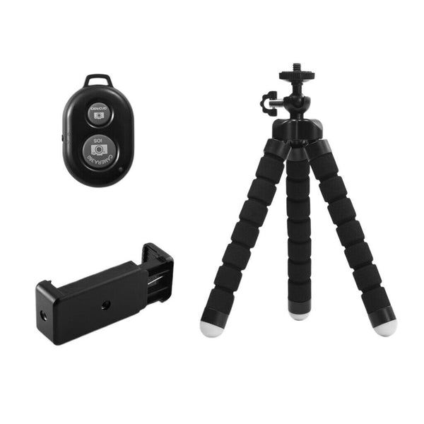 Universal Flexible Tripod Phone Camera Stand Holder with Bluetooth Remote