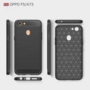 Carbon Fiber Soft TPU Protective Cover Cell Phone Case for OPPO A73 Black
