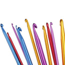 11pcs 10.6" Multicolour Aluminum TUNISIAN AFGHAN Crochet Hook Knit Needles
