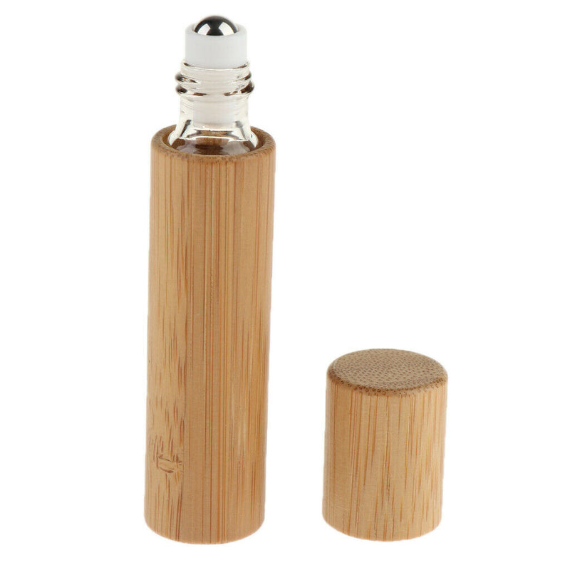 10ml Bamboo Refillable Empty Essential Oil Perfume Makeup Cosmetic Bottles 9 cm