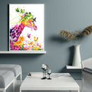 Frameless Painting By Numbers DIY Giraffe Hand Painted Canvas Oil Picture