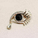 Prom Gem Rhinestone Crystal Angel Eye Tear Drop Brooch Fancy Pin Decor Part F5X5