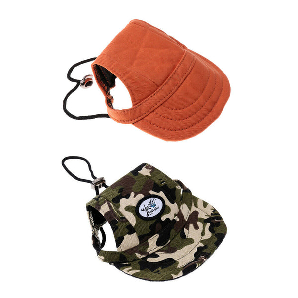 Set of 2, Dog Sun Hat For Cat Visor Baseball Cap Puppy Floral Pet M