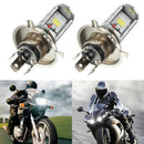 1PCS Motorcycle H4 COB LED Headlight Hi/Lo Beam Front Light Lamp Bulb White JR