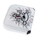Portable Golf Putter Headcover Club Head Protector & Magnetic Closure White