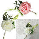 3Pcs Wedding Boutonniere Corsage, Artificial Rose Flower Corsage for Sister