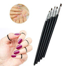 Nail Art Painting Acrylic UV Gel Salon Pen Flat Brush Set PCS 5 Dotting Kit R0D0