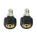 2PC Quick Release Adapter M22/14 To 1/4'' Male Pressure Washer Connector