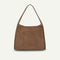 Solid Color Shoulder Handbags Canvas Women Large Top-handle Bags (Coffee)