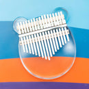 Transparent Kalimba Acrylic 17 Keys with Tuning Hammer and Case for Beginners