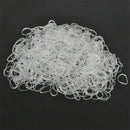 500X Mini clear Hair Elastics Rubber Bands Braids Braiding Plaits Small Bands