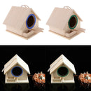 2X Wood Bird House, Unfinished DIY Arts and Crafts Bird House, Woodland Cabin