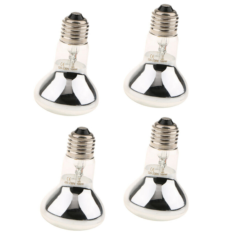 4 PCS 220V Heat Basking Lamp Reptile Infrared Heater Reptile Supplies 100W