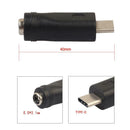 DC Power Adapter Type-C USB Male to 5.5x2.1mm Female Jack Hubs for Laptop PC