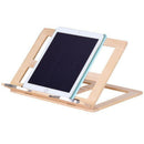 Multifunctional Foldable Wood Bookends Stand Cookbook Holder Reading Rack W K4U2