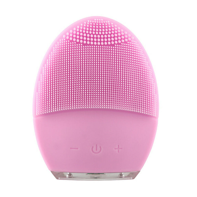 Face Cleansing Brush Electric Facial Massager Vibration Cleaner (Pink)
