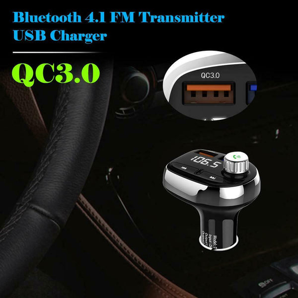 T61 USB Charger Bluetooth FM Transmitter Wireless Handsfree Car Kit MP3 Player