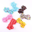 7pcs Kid Baby Girl Headbands Lovely Dot Print Headwrap Big Bowknot Headwear