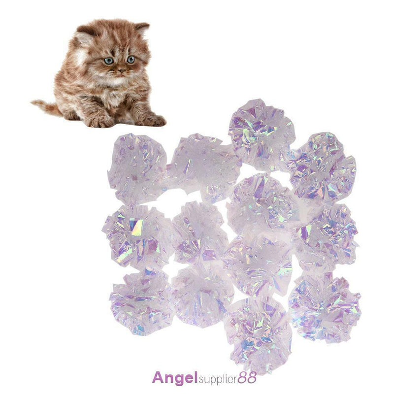 10pcs/set Crinkle Balls Cat Kitten Toys Sound Interactive Nylon Balls Play Toys