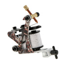 Pro Body Art Tattoo Machine Gun Shader Liner Dual 10 Wrap Coils & 3x Wrench