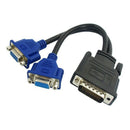 DMS-59 Pin to 2 Dual VGA 15 Pin Female Splitter Adapter Cable