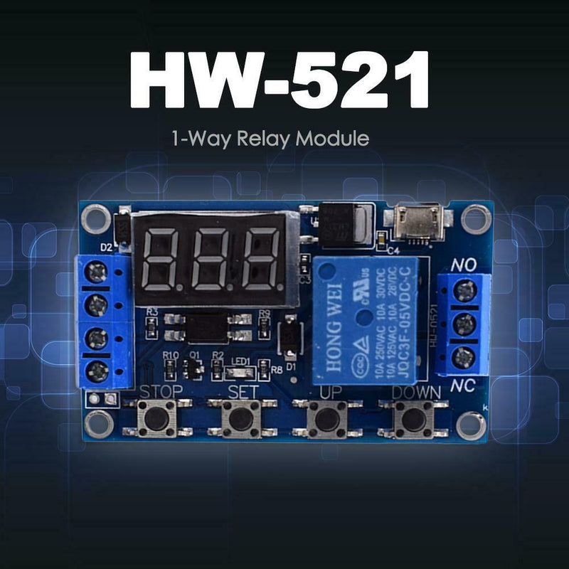 1-Way Relay Module Delay Power Off Trigger Delay Timer Circuit Switch Board