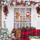4pcs Merry Christmas Window Glass Stickers Santa Claus Snowflake Elk Decals