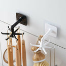 Set of 10 Under Shelf Rotatable Hook Cupboard Clothes Holder Kitchen Storage