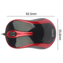 A4TECH N-360 USB Wired 1000DPI Symmetrical Ergonomic Optical Mini Mouse