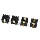 4 Pcs Black Plastic Button Coin Cell Battery Socket Holder for 2 x AG13/LR4 H5O4