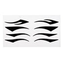 Four pairs eyelid eyeliner loaded with eyeliner eyelid stickers affixed bla